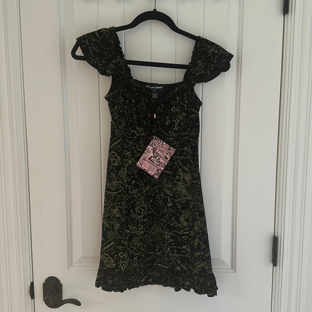 Black and Gold Sparkly Dress